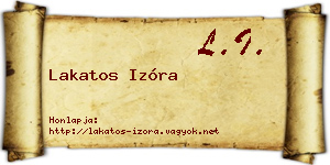 Lakatos Izóra névjegykártya